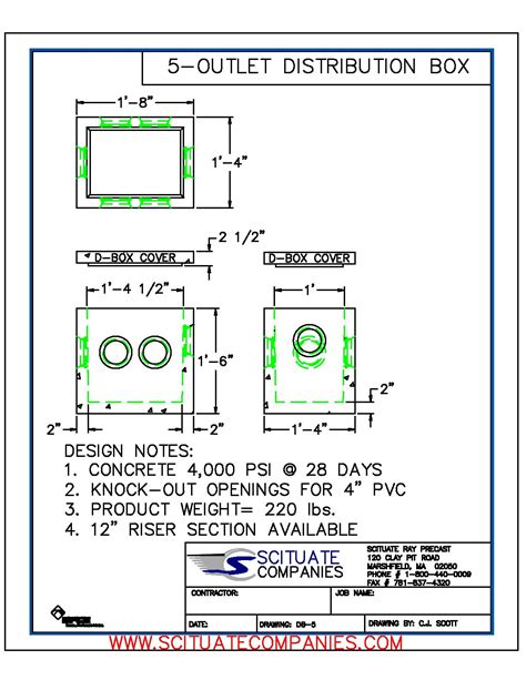 sewage distribution box with outle|concrete septic box sizes.